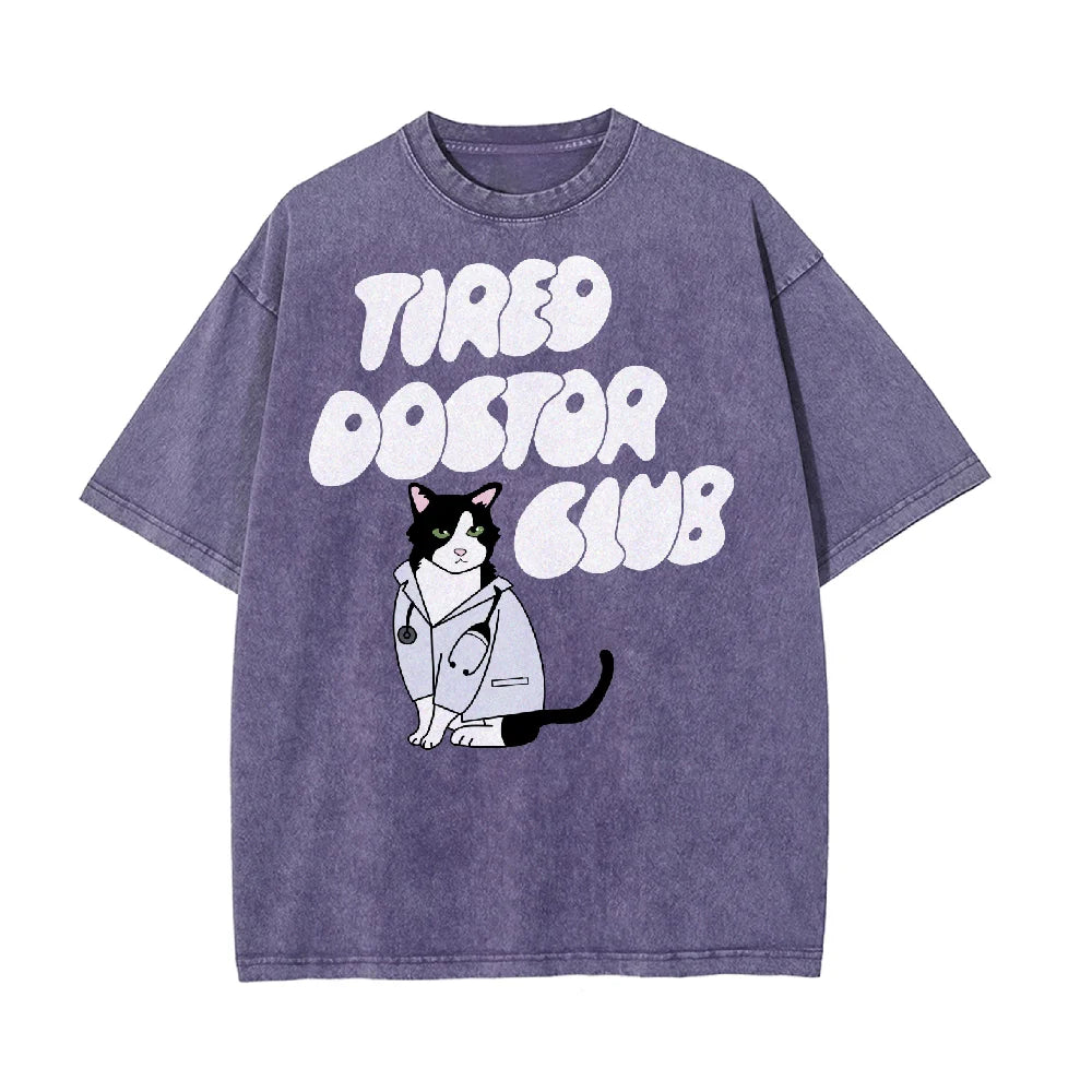 Washed Vintage Graphic Print T-Shirt – Unisex Oversized Hip-Hop Streetwear Tee - Image 10