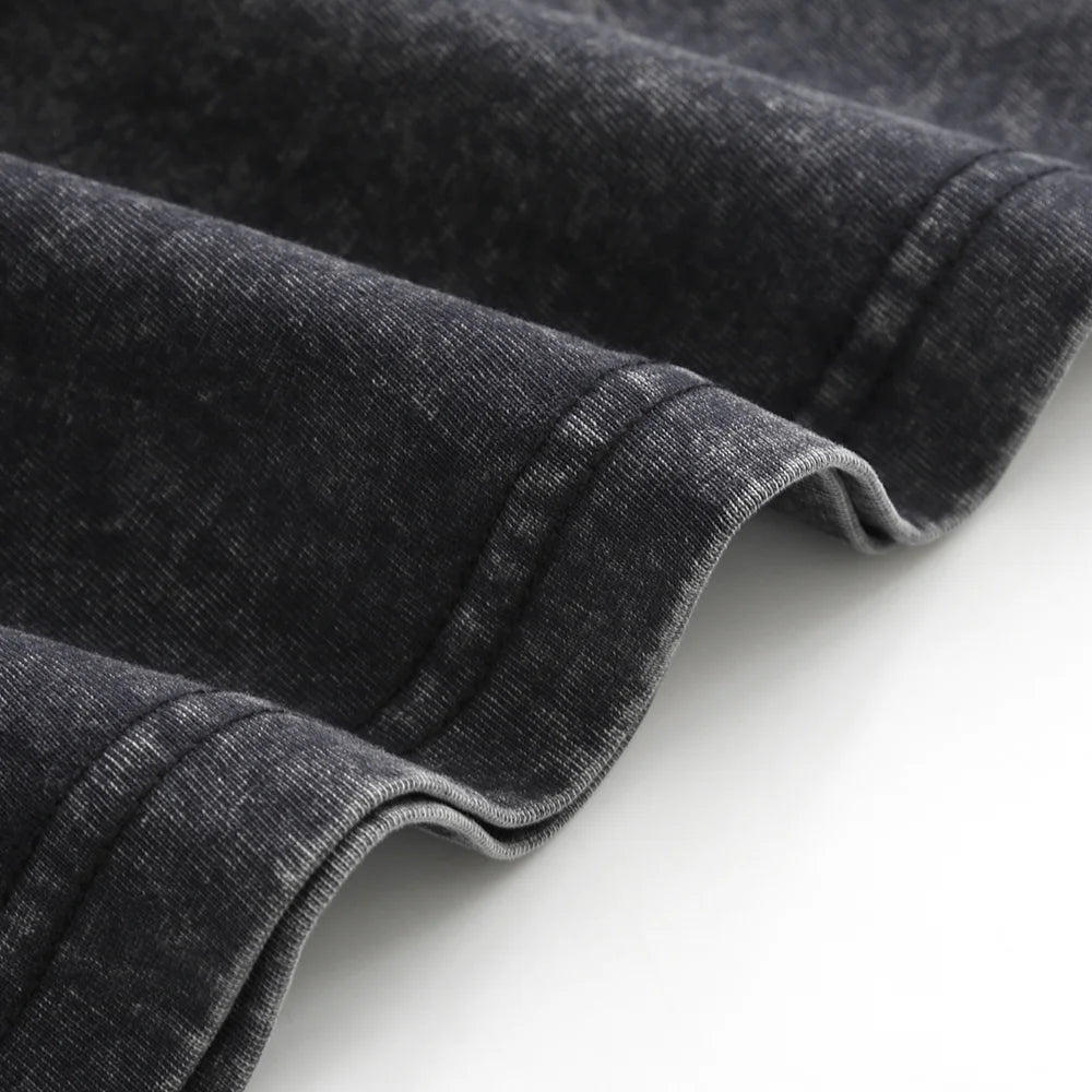 Washed Vintage Graphic Print T-Shirt – Unisex Oversized Hip-Hop Streetwear Tee - Image 5