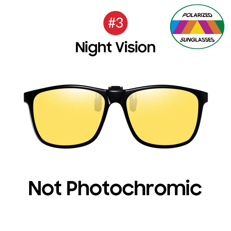 Polarized Pilot Flip-Up Clip-On Sunglasses – Photochromic UV400 Shades for Men & Women - Image 9