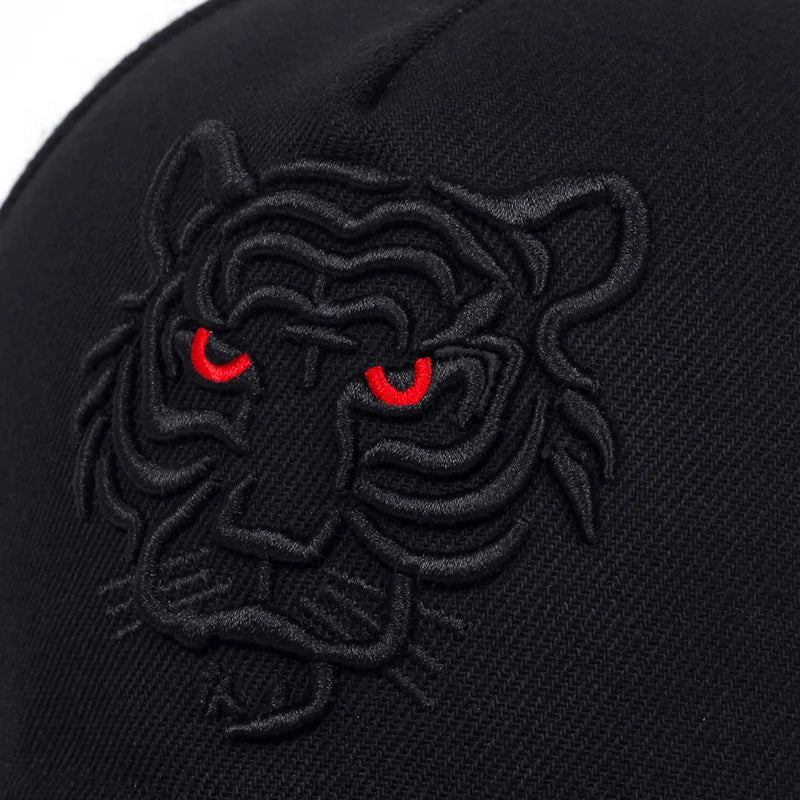 Black Tiger Embroidery Baseball Cap – Unisex Cotton Snapback Trucker Hat for Summer - Image 4