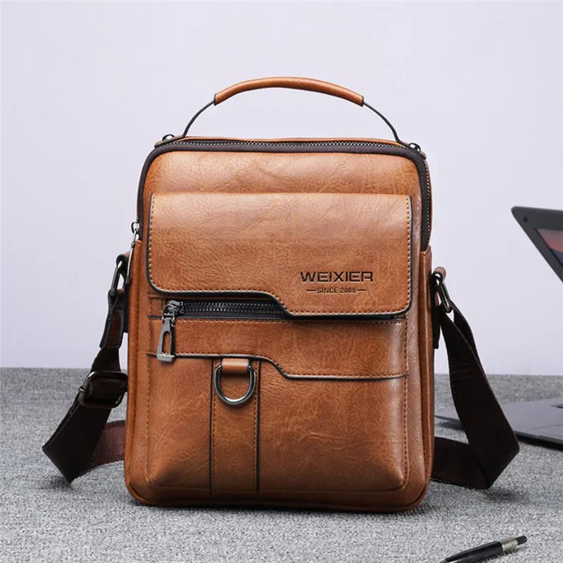 Men’s Durable Leather Shoulder Bag – High-Quality Crossbody Sling for Travel & Daily Style - Image 2