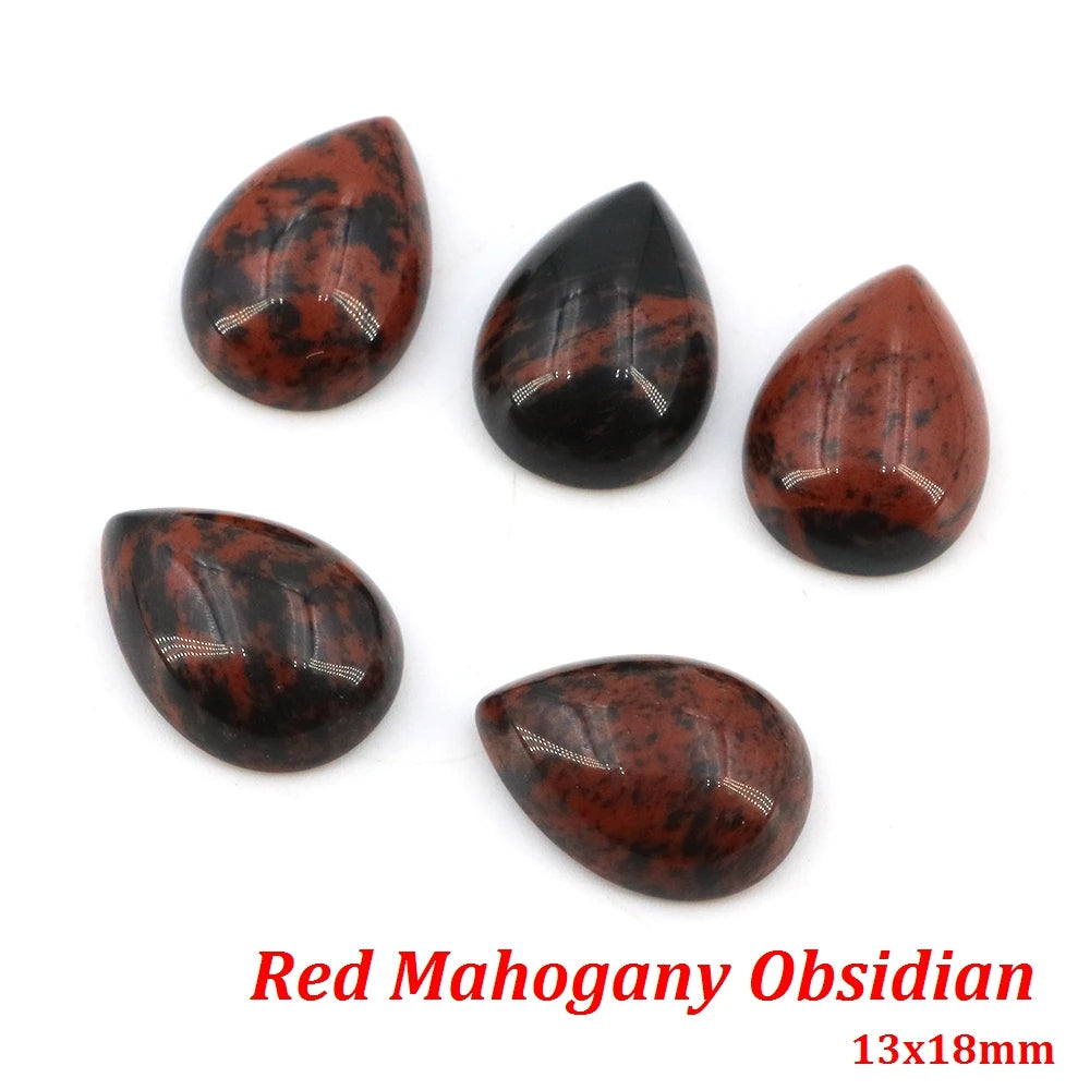 13x18mm Water Drop Flat Back Beads – Natural Stone Crystal Cabochons for DIY Jewelry - Image 15