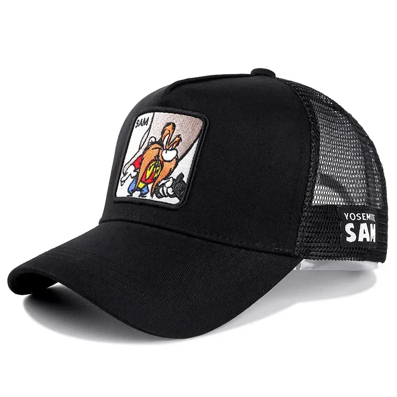 High-Quality Anime Cartoon Snapback – Unisex Cotton Mesh Trucker Cap for Men & Women - Image 15