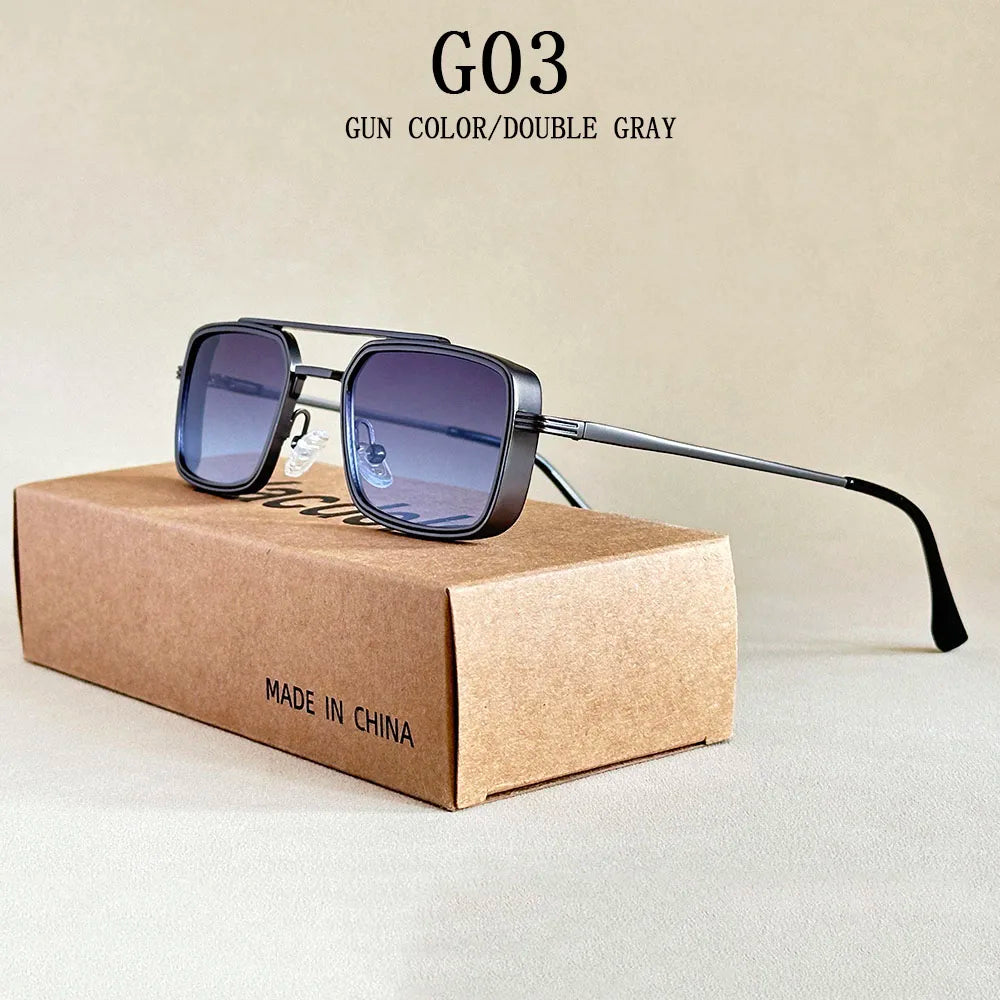 2025 Steampunk Square Sunglasses – Vintage Designer Eyewear for Men & Women - Image 10