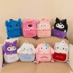 Sanrio Kuromi & Friends Plush Backpack – Cute Cartoon Mini Bag for Women & Students