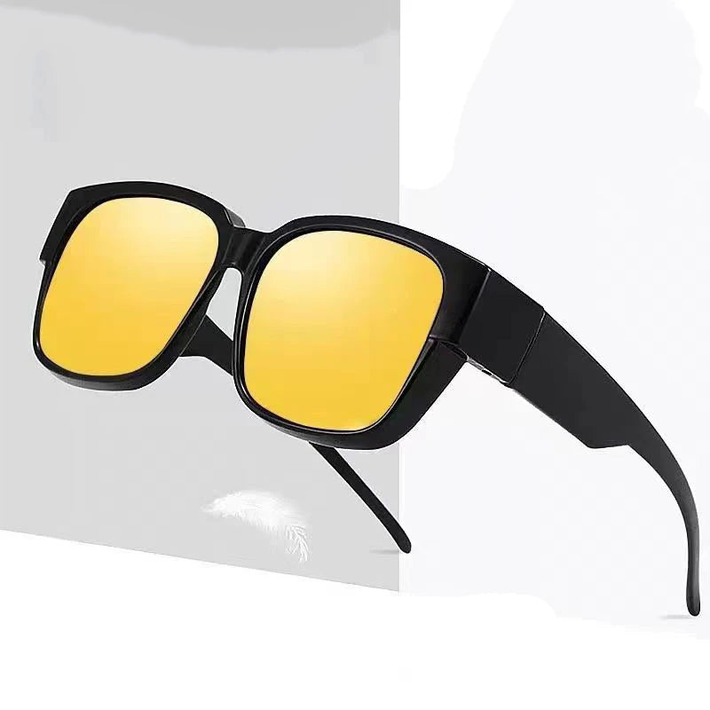 Polarized Fit-Over Sunglasses – Vintage UV400 Eyewear for Men & Women with Prescription Glasses - Image 3