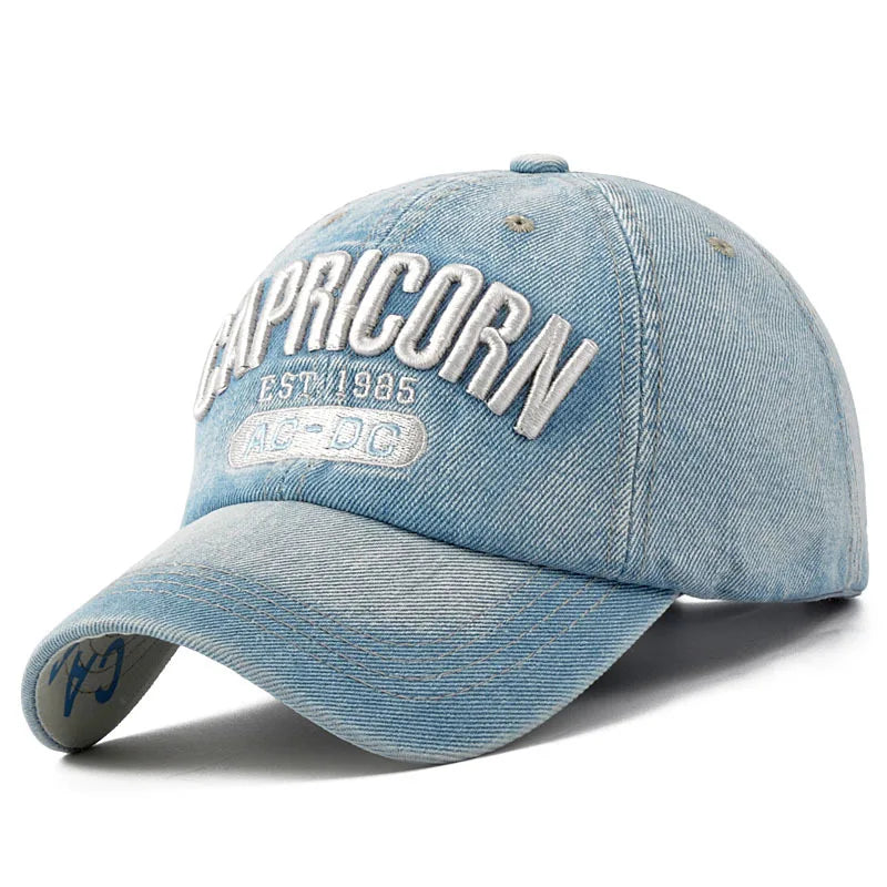 2024 Denim Embroidered Baseball Cap – Unisex Snapback Hat for Summer Sports & Streetwear - Image 9