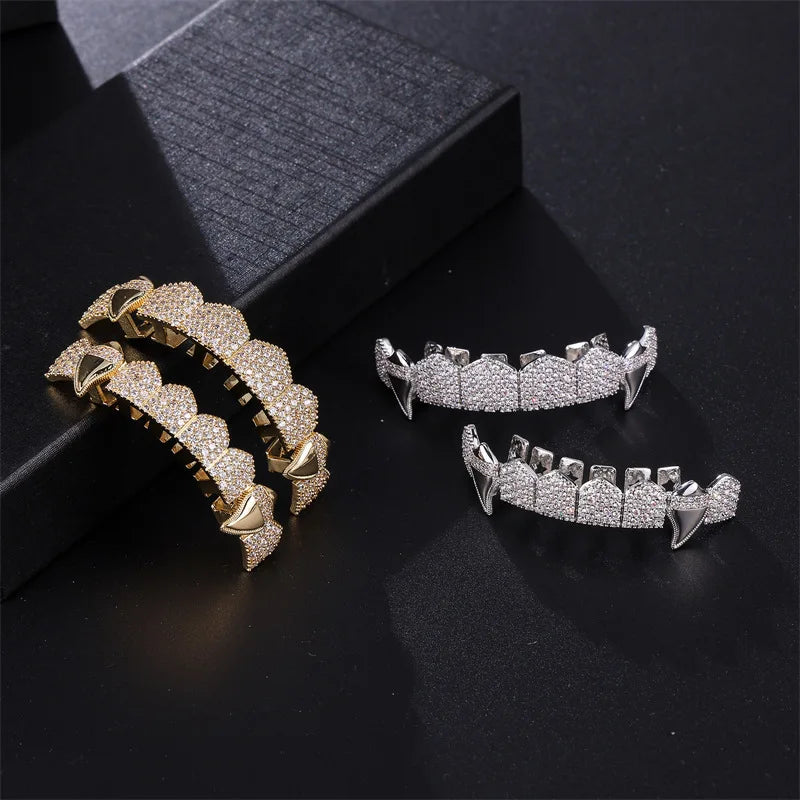 Htpwe Hip Hop Full CZ Teeth Grillz - Image 2