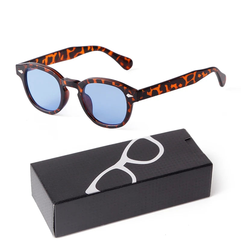 Fashion Gradient Blue Small Round Sunglasses – Unisex Vintage-Inspired Designer Eyewear - Image 32