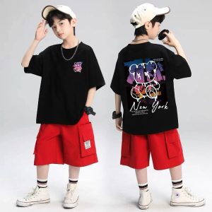 Korean Children's Clothes 2025 Summer Tops Art New York City Graphic T Shirts Cotton Baby Boys Short Sleeves Shirt Kids Clothes