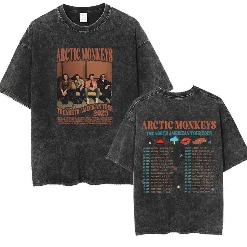 Retro Rock Arctic Monkeys Music Album Graphic T-Shirt - Image 17