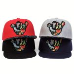 Finger Embroidery Hip Hop Baseball Cap – Unisex Cotton Trucker Snapback for Outdoor & Street Style