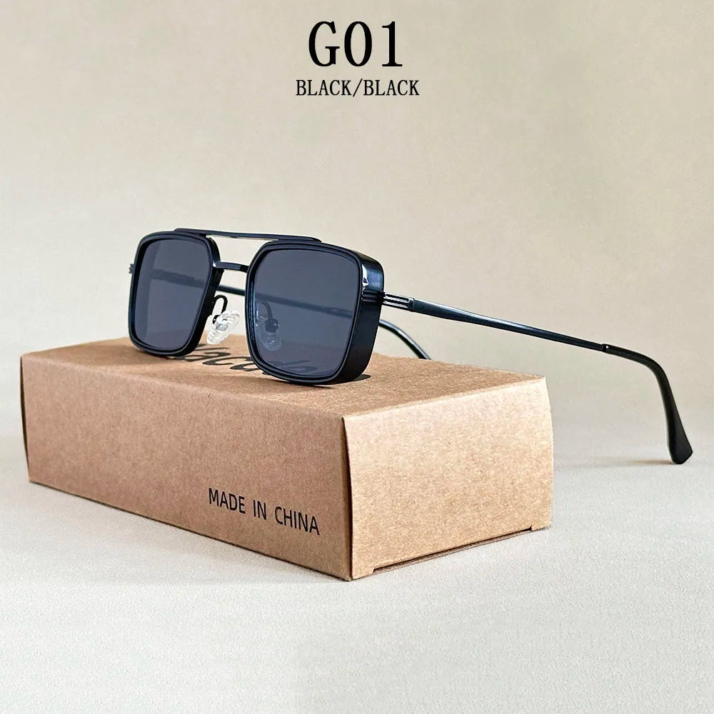 2025 Steampunk Square Sunglasses – Vintage Designer Eyewear for Men & Women - Image 8