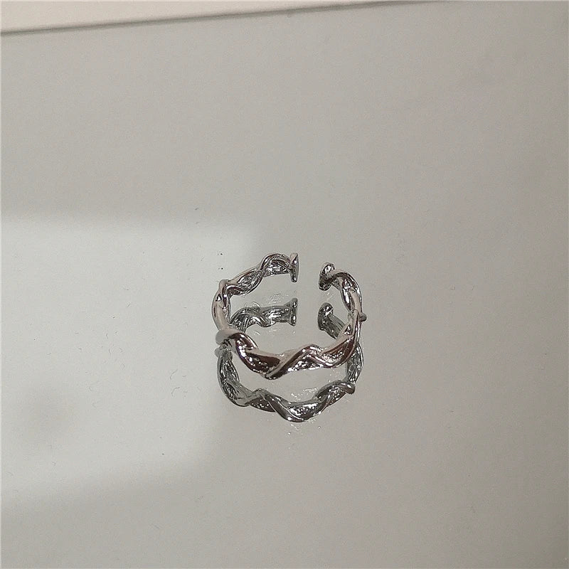 Punk Harajuku Goth Irregular Heart Cross Ring - Image 14