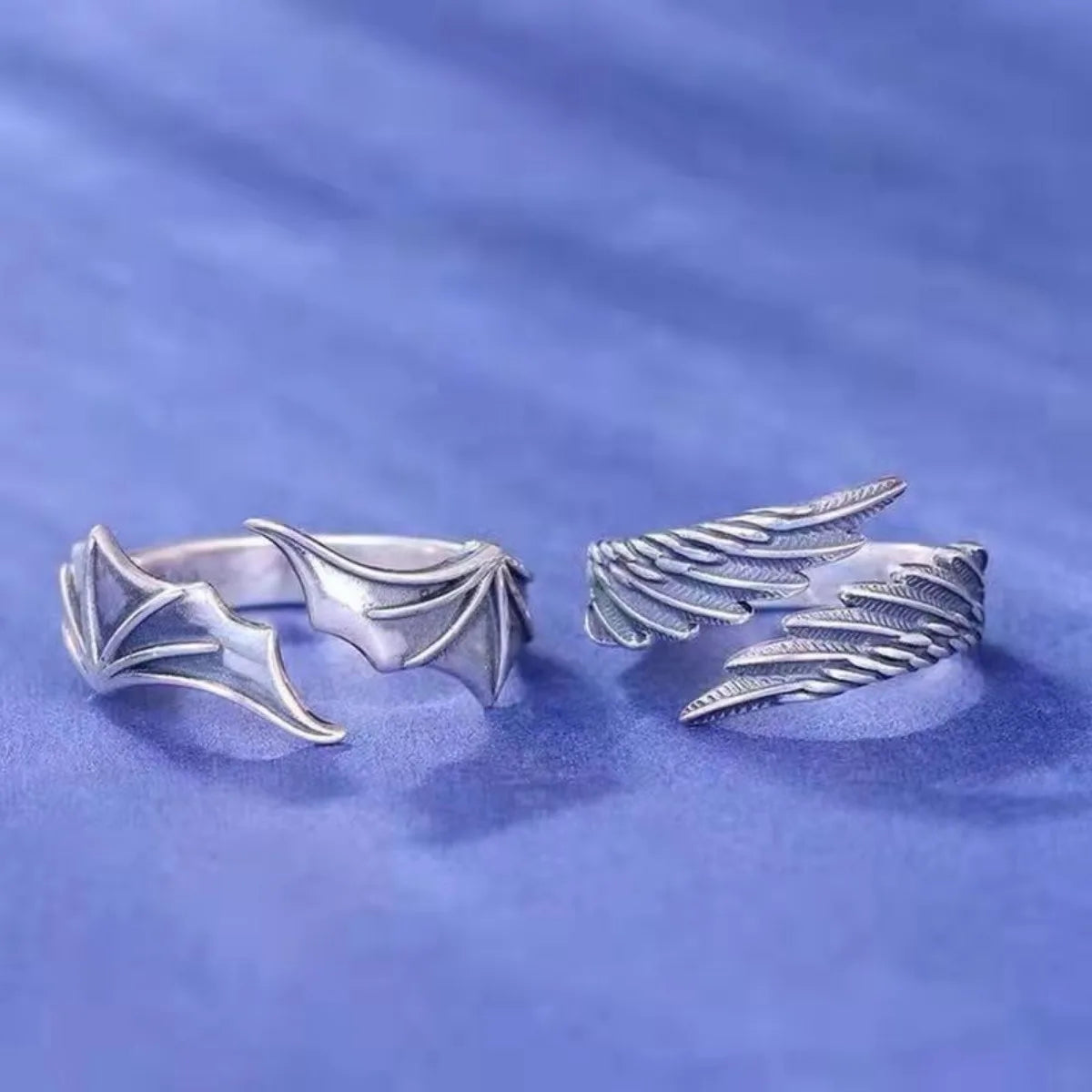 Vintage Angel Wing Demon Eye Ring - Image 4