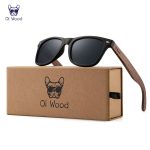 Oi Wood Natural Wooden Sunglasses – Polarized Fashion Eyewear for Men with TR90 Frames