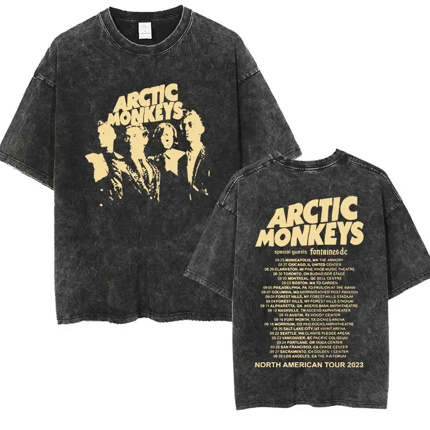 Retro Rock Arctic Monkeys Music Album Graphic T-Shirt - Image 15
