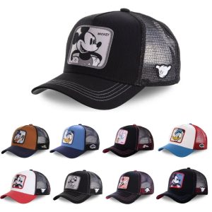 High-Quality Disney Style Cartoon Snapback – Unisex Cotton Mesh Baseball Cap