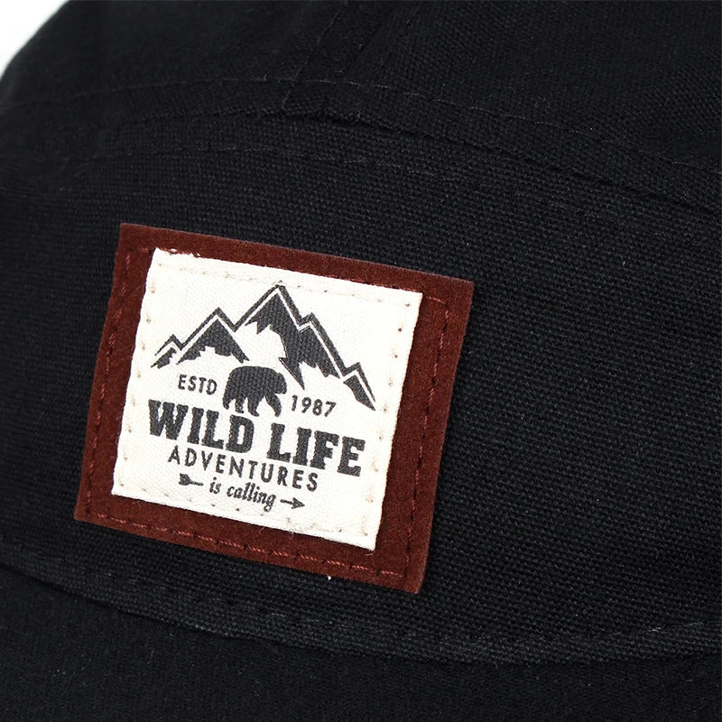 WILD LIFE 5-Panel Cotton Baseball Cap – Unisex Adjustable Snapback for Hip Hop & Streetwear - Image 6