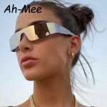 Y2K One-Piece Wrap Around Sunglasses – Punk Cycling Goggles for Men & Women