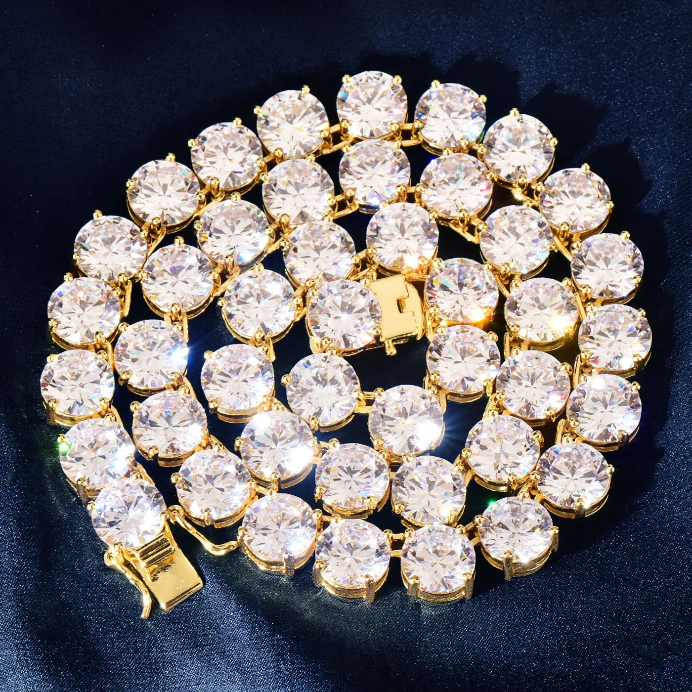 CUC Gold Color Tennis Chain – Iced Out AAA Zircon Necklace for Men & Women - Image 4